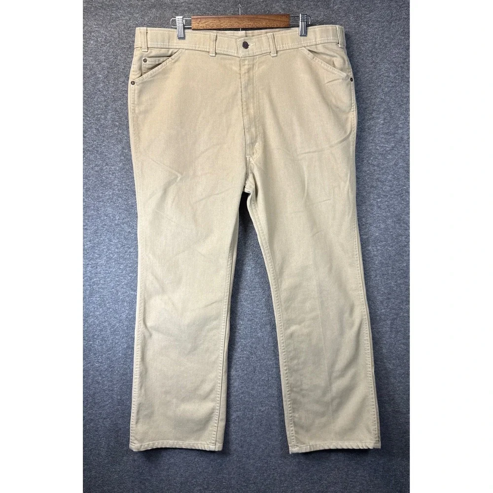 Vintage Levis Work Pants Mens 38x29 USA Canvas Skosh More Room Academia Travel
